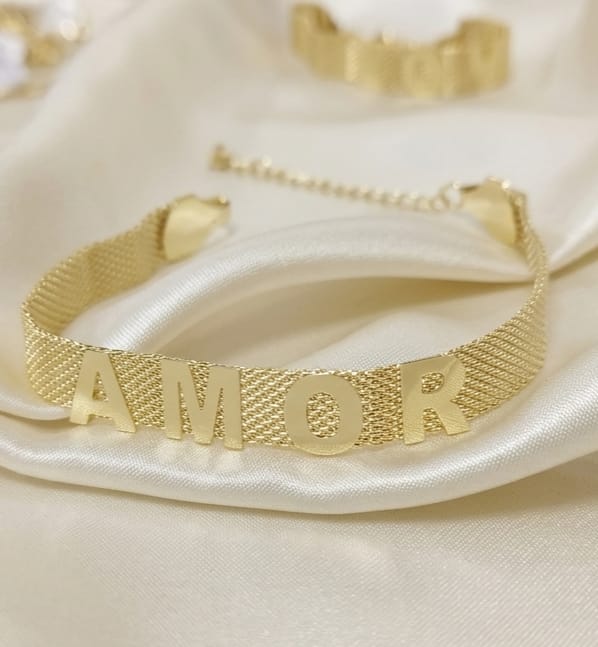 Pulseira de Malha Amor