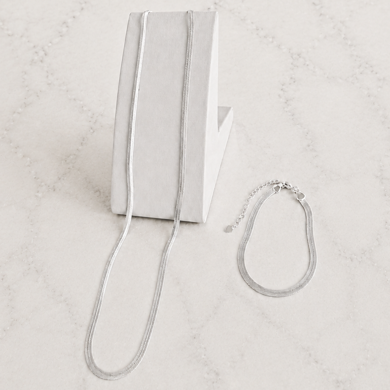 Conjunto Corrente e Pulseira Fita