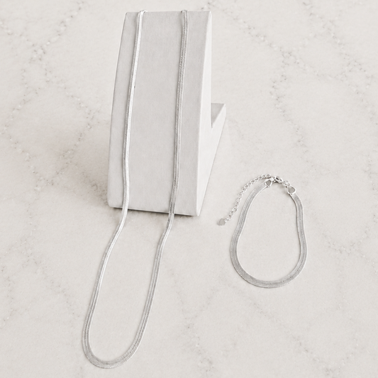 Conjunto Corrente e Pulseira Fita