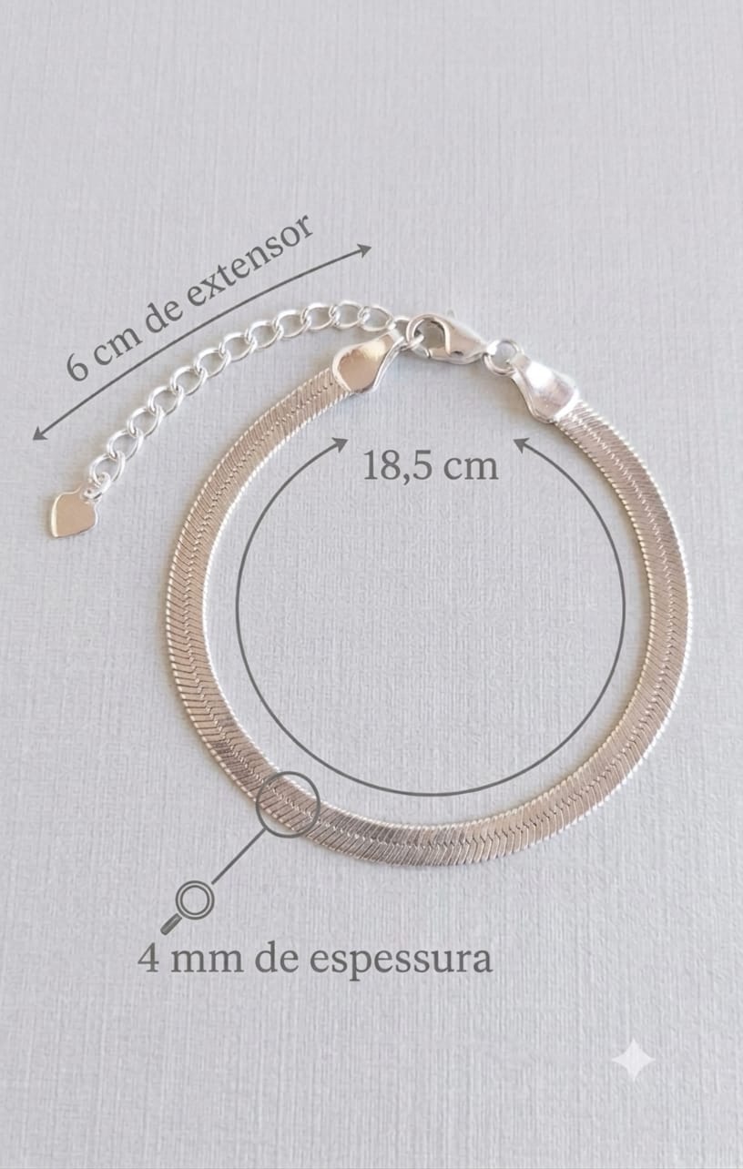 Conjunto Corrente e Pulseira Fita